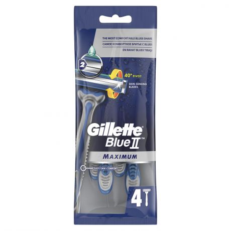 Станок д/бритья GILLETTE Blue Max одноразовый, 4шт