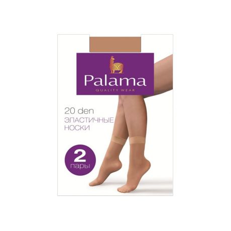 Носки женские Palama 20, 2 пары, р.23, 97%полиамид, 3%эластан, natural