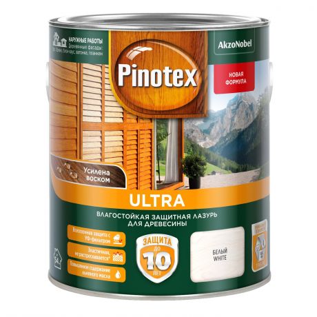 Антисептик PINOTEX Ultra белый 2,7 л