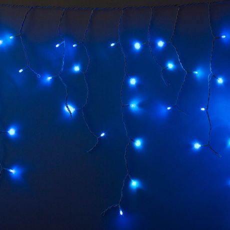 Гирлянда светодиодная Neon-Night Айсикл (бахрома) 88 LED свечение синее 2,4х0,6 м уличная (255-033)