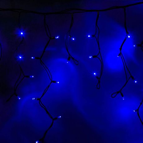 Гирлянда светодиодная Neon-Night Айсикл (бахрома) 120 LED свечение синее 3,2х0,9 м уличная (255-213)
