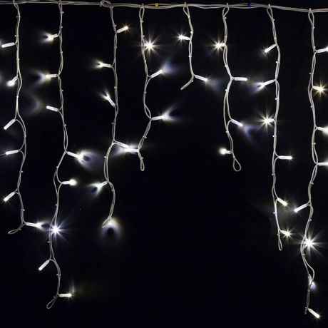 Гирлянда светодиодная Neon-Night Айсикл (бахрома) 240 LED свечение белое 5,6х0,9 м уличная (255-285)