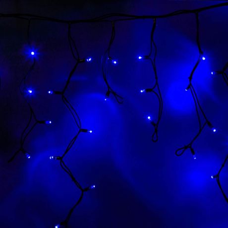 Гирлянда светодиодная Neon-Night Айсикл (бахрома) 240 LED свечение синее 5,6х0,9 м уличная (255-243)
