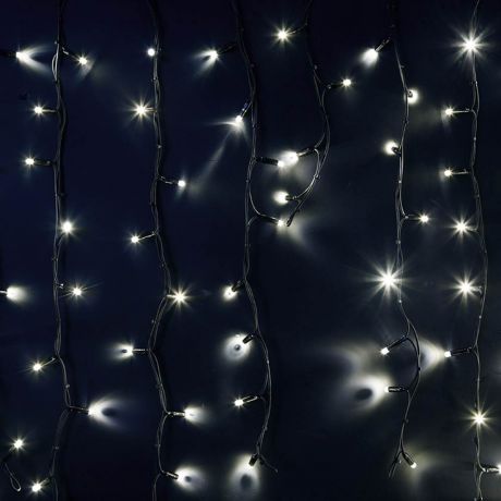 Гирлянда светодиодная Neon-Night Айсикл (бахрома) 480 LED свечение белое 6х1,5 м уличная (255-295)