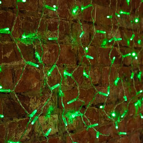 Гирлянда светодиодная Neon-Night Дождь 160 LED свечение зелёное 2х0,8 м уличная (235-104)