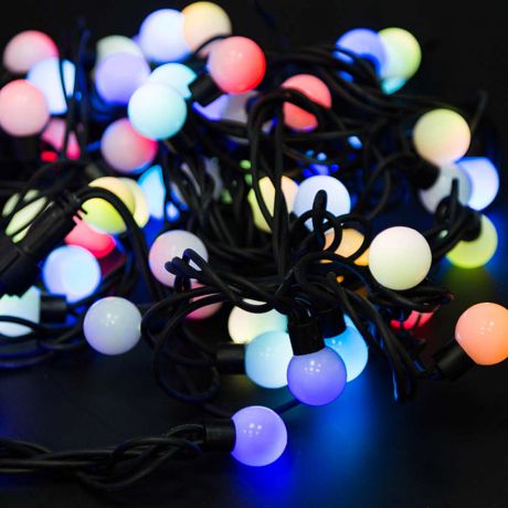Гирлянда светодиодная Neon-Night Мультишарики 80 LED свечение RGB d2,3 см 10 м уличная (303-599)