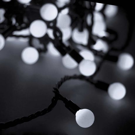 Гирлянда светодиодная Neon-Night Мультишарики 80 LED свечение белое d2,3 см 10 м уличная (303-515)