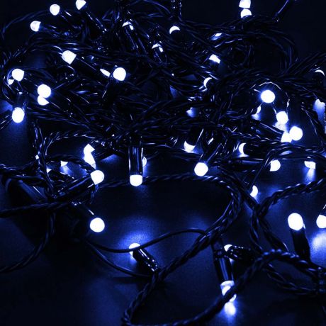 Гирлянда светодиодная Neon-Night Нить 100 LED свечение синее 10 м (305-173)