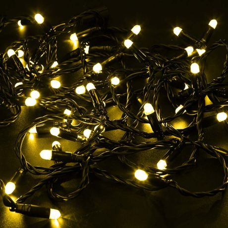 Гирлянда светодиодная Neon-Night Нить 100 LED свечение желтое 10 м уличная (305-241)
