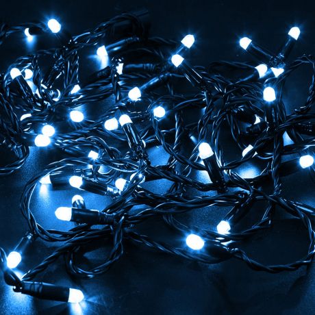 Гирлянда светодиодная Neon-Night Нить 100 LED свечение синее 10 м уличная (305-243)