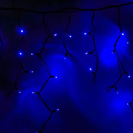 Гирлянда светодиодная Neon-Night Айсикл (бахрома) 240 LED свечение синее 5,6х0,9 м уличная (255-253)