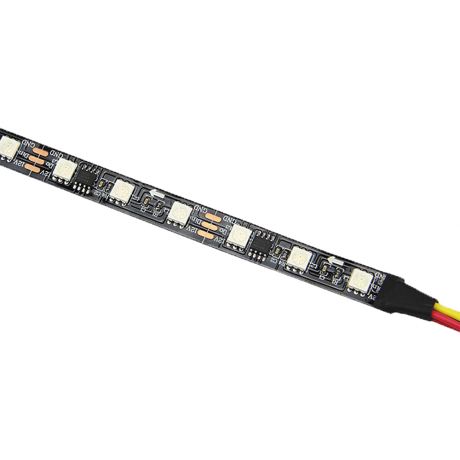Лента светодиодная SMD 5050 Apeyron 87ЦЛ RGB свет 14,4 Вт 12 В IP65 5 м черная комплект
