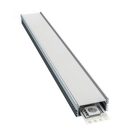 Профиль для светодиодной ленты OGM P8-09 1 м прямой глубокий алюминий комплект