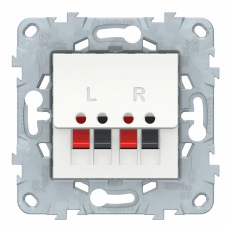 Розетка аудио Schneider Electric Unica NEW NU548618 скрытая установка белая два модуля аудио