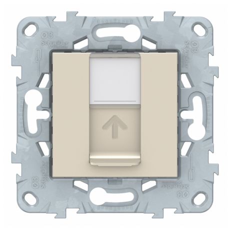 Розетка компьютерная Schneider Electric Unica NEW NU541144 скрытая установка бежевая один модуль RJ45 cat 5е UTP