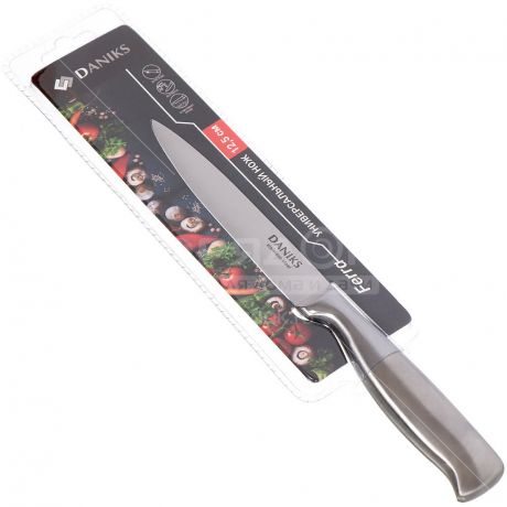 Нож кухонный стальной Daniks Ферра YW-A042-UT универсальный, 12.5 см