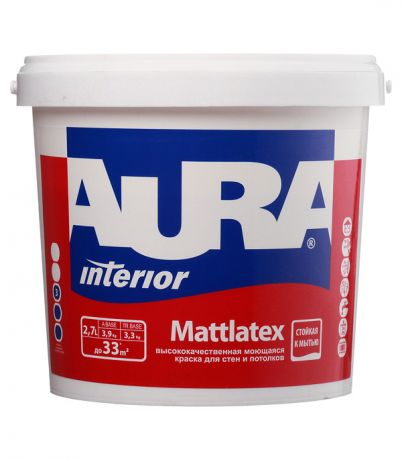 Краска водно-дисперсионная Aura Interior Mattlatex моющаяся основа TR 2,7 л