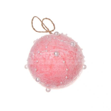 Елочный шар розовый SYPM-1219157, 8х10 см