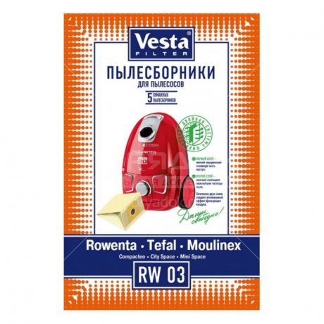 Мешок для пылесоса бумажный Vesta filter RW 03, 5 шт