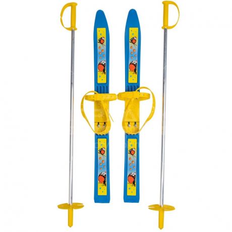 Лыжи детские Олимпик-спорт Снегири с палками, 66 см