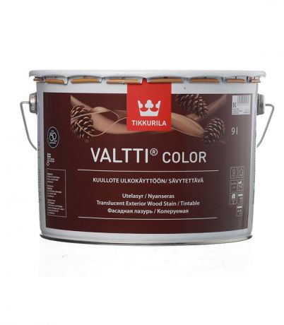 Антисептик Tikkurila Valtti Color декоративный для дерева бесцветный 9 л