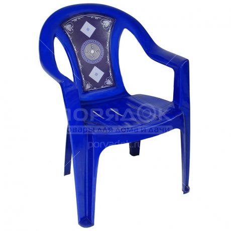 Кресло пластиковое Стандарт Пластик Групп сапфир, 66х60х84 см