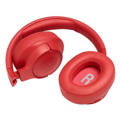 Наушники с микрофоном JBL T700BT, Bluetooth, накладные, красный [jblt700btcor]