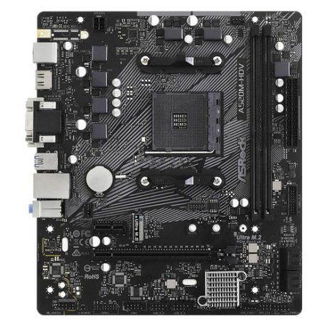 Материнская плата ASROCK A520M-HDV, SocketAM4, AMD A520, mATX, Ret