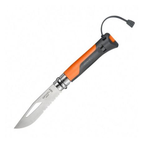 Складной нож OPINEL Outdoor Earth №08 8VRI, 190мм, оранжевый / серый