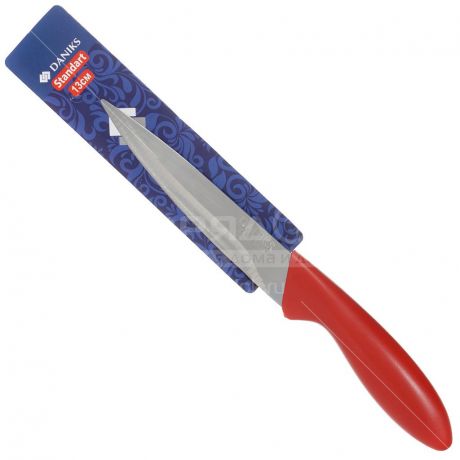 Нож кухонный стальной Daniks Стандарт YW-A196-TY универсальный, 13 см