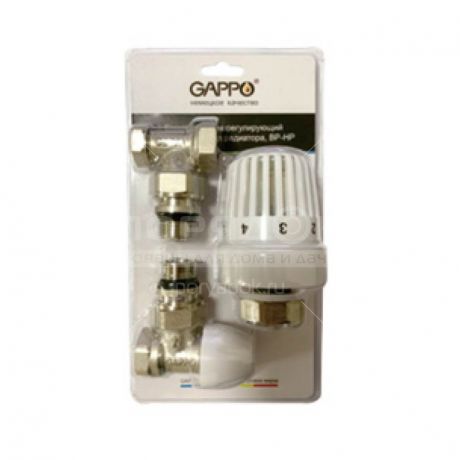 Комплект для радиатора Gappo G459 термостатический угловой, 1/2"