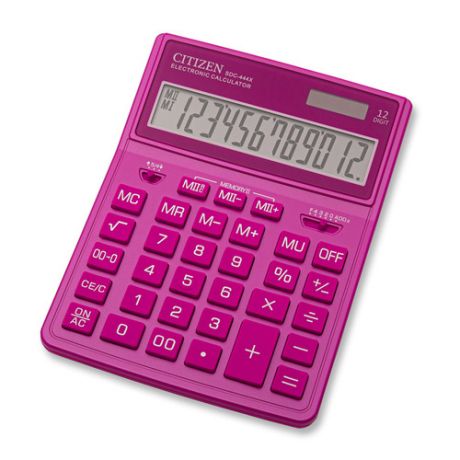 Калькулятор CITIZEN SDC-444XRPKE, 12-разрядный, розовый