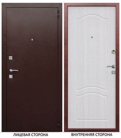 Дверь входная Dominanta правая медный антик - белый ясень 960х2050 мм