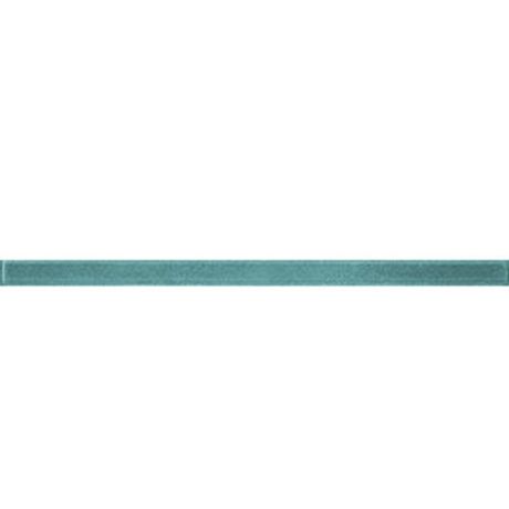 Плитка бордюр Керамин Фреш 8 морская волна стеклянный 400x20x8,5 мм