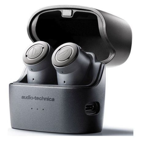 Наушники с микрофоном AUDIO-TECHNICA ATH-ANC300TW, Bluetooth, вкладыши, черный [80001066]