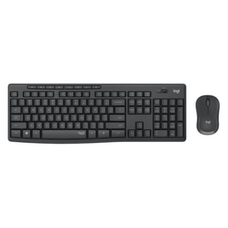 Комплект (клавиатура+мышь) LOGITECH MK295 Silent Wireless Combo, USB, беспроводной, черный [920-009807]
