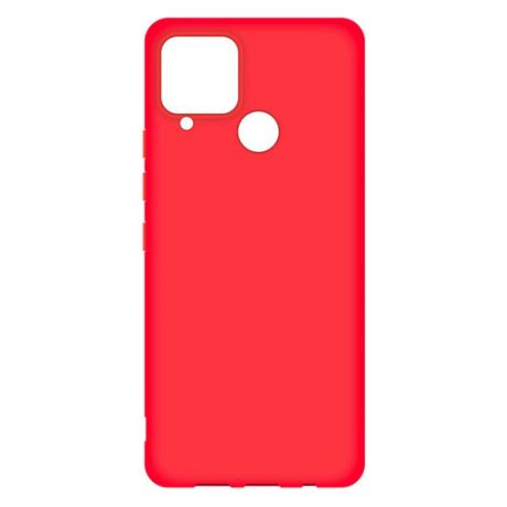 Чехол (клип-кейс) BORASCO Microfiber Case, для Realme C15, красный [39308]