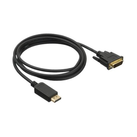 Кабель аудио-видео BURO 1.1v, DisplayPort (m) - DVI-D (Dual Link) (m) , 2м, GOLD черный [bhp dpp_dvi-2]