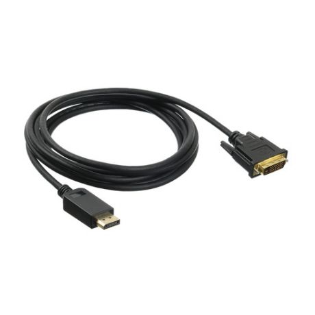 Кабель аудио-видео BURO 1.1v, DisplayPort (m) - DVI-D (Dual Link) (m) , 3м, GOLD черный [bhp dpp_dvi-3]
