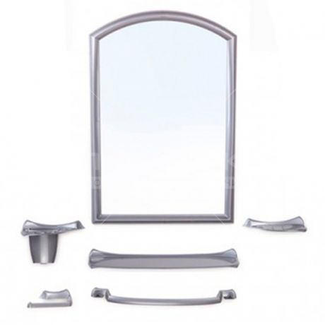 Зеркало для ванной комнаты Berossi Стима HB100017-1/10017001 с полкой металлик, 37.9х54.9 см