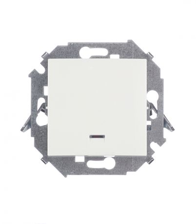 Выключатель Simon 15 1591104-030 одноклавишный скрытая установка белый с подсветкой