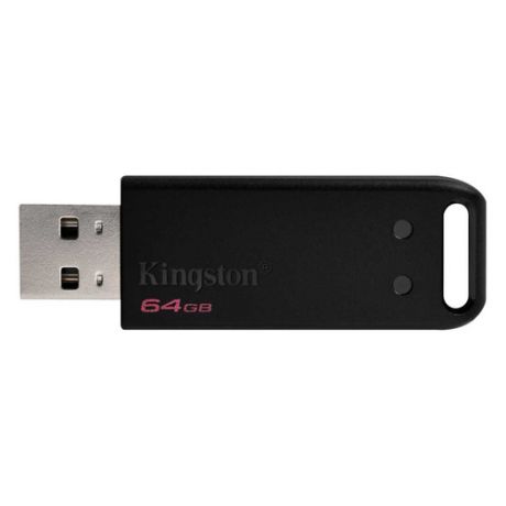 Флешка USB KINGSTON DataTraveler DT 20 64ГБ, USB2.0, черный [dt20/64gb]