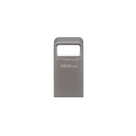 Флешка USB KINGSTON DataTraveler Micro 3.1 128ГБ, USB3.1, серебристый [dtmc3/128gb]