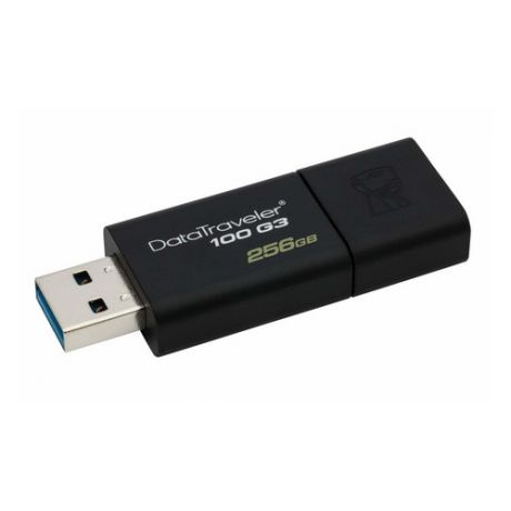 Флешка USB KINGSTON DataTraveler 100 G3 256ГБ, USB3.0, черный [dt100g3/256gb]