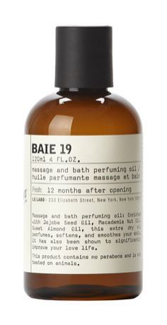 Le Labo Baie 19 Massage And Bath Perfuming Oil