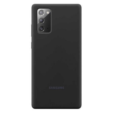 Чехол (клип-кейс) SAMSUNG Silicone Cover, для Samsung Galaxy Note 20, черный [ef-pn980tbegru]