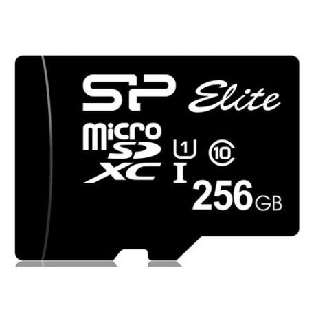 Карта памяти microSDXC UHS-I SILICON POWER Elite 256 ГБ, 85 МБ/с, Class 10, SP256GBSTXBU1V10, 1 шт.