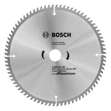 Пильный диск BOSCH 2608644394, по алюминию, 254мм, 30мм