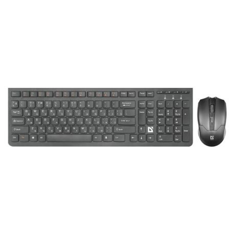 Комплект (клавиатура+мышь) DEFENDER Columbia C-775, USB, беспроводной, черный [45775]
