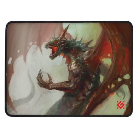 Коврик для мыши DEFENDER Dragon Rage M, XL, черный/красный [50558]